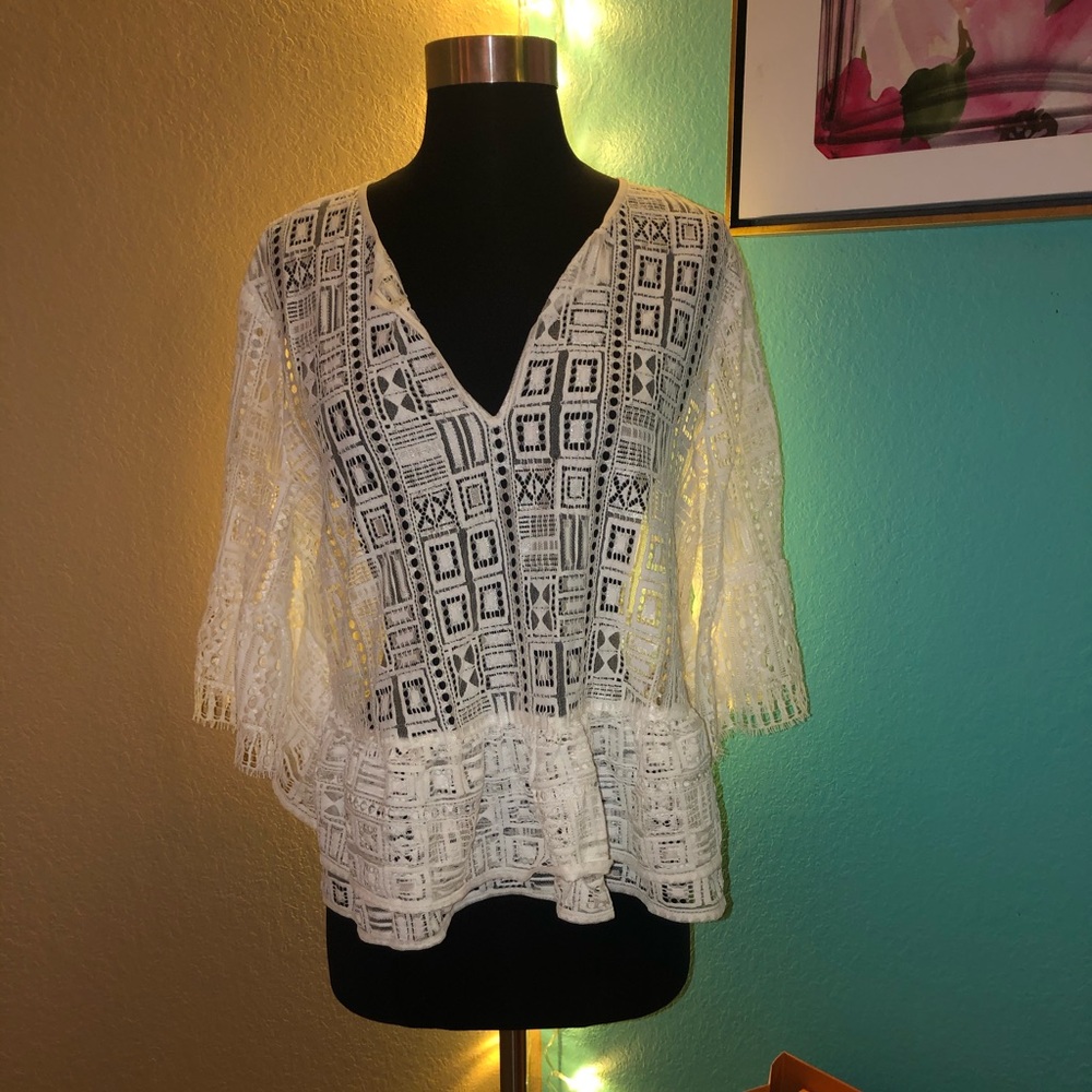 NWT BCBGMAXAZRIA IMMANE TOP SIZE L